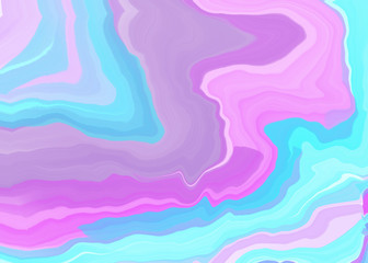 pastel blue and purple streaks stone texture in the technique of fluid art