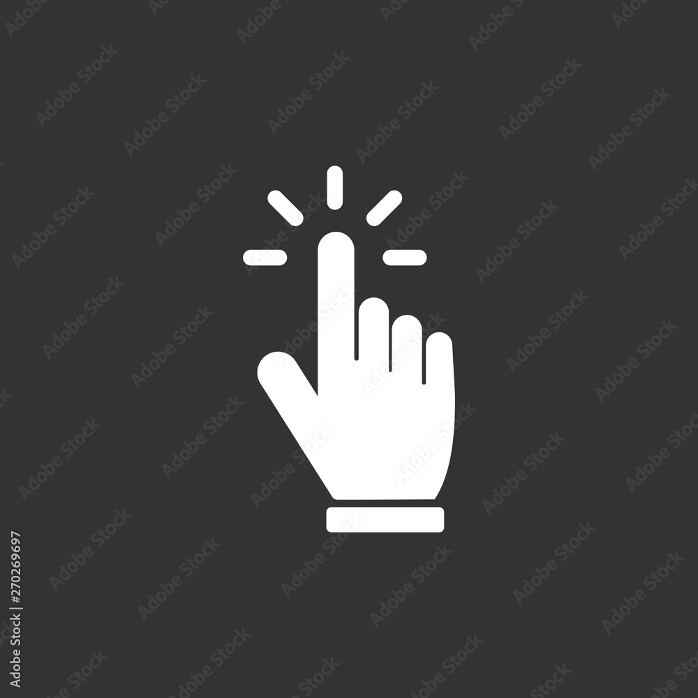 Aufkleber hand cursor click icon symbol vector