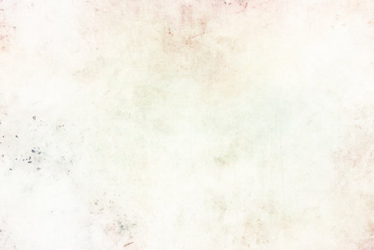 Old grunge white canvas background with various stains