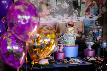 Decorations for a mad tea party Alice in Wonderland