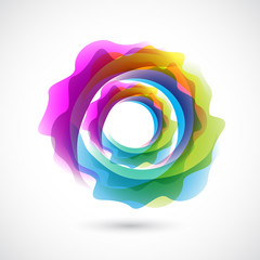 Geometrical colorful abstract circle. Vector illustration.