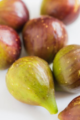 fresh fruits - organic figs on the white background