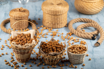 Turkish leblebi.Turkish Double roasted chickpea. Corum, Turkey