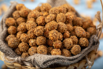 Turkish leblebi.Turkish Double roasted chickpea. Corum, Turkey