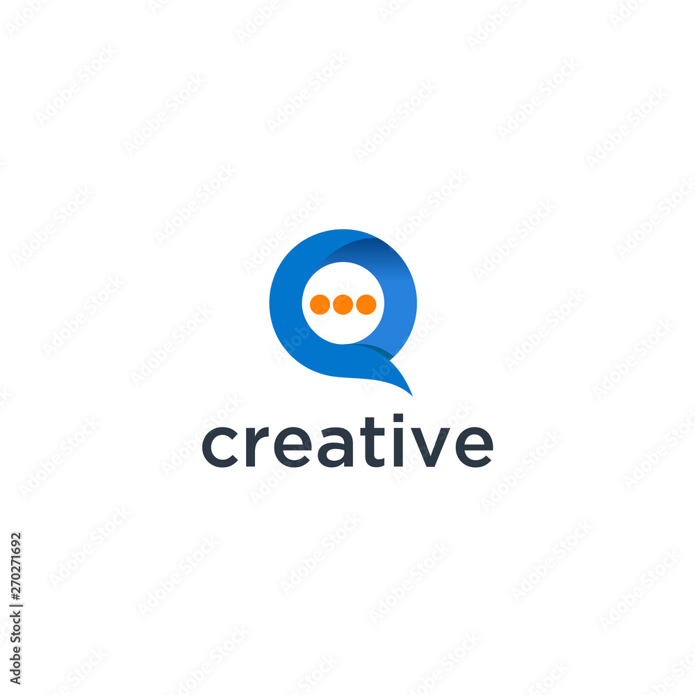 Poster logo initial design vector template