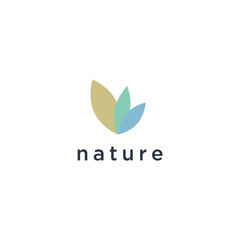 Natural product logo design vector template. Leaf icon