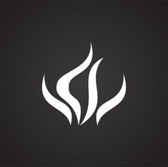 Coral icon on background for graphic and web design. Simple illustration. Internet concept symbol for website button or mobile app.