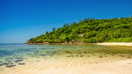 Beautiful tropical landscape of a sandy beach, Seychelles