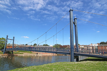 Pedestrian suspension bridge at Exeter Quay