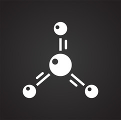 Molecule icon on background for graphic and web design. Simple vector sign. Internet concept symbol for website button or mobile app.
