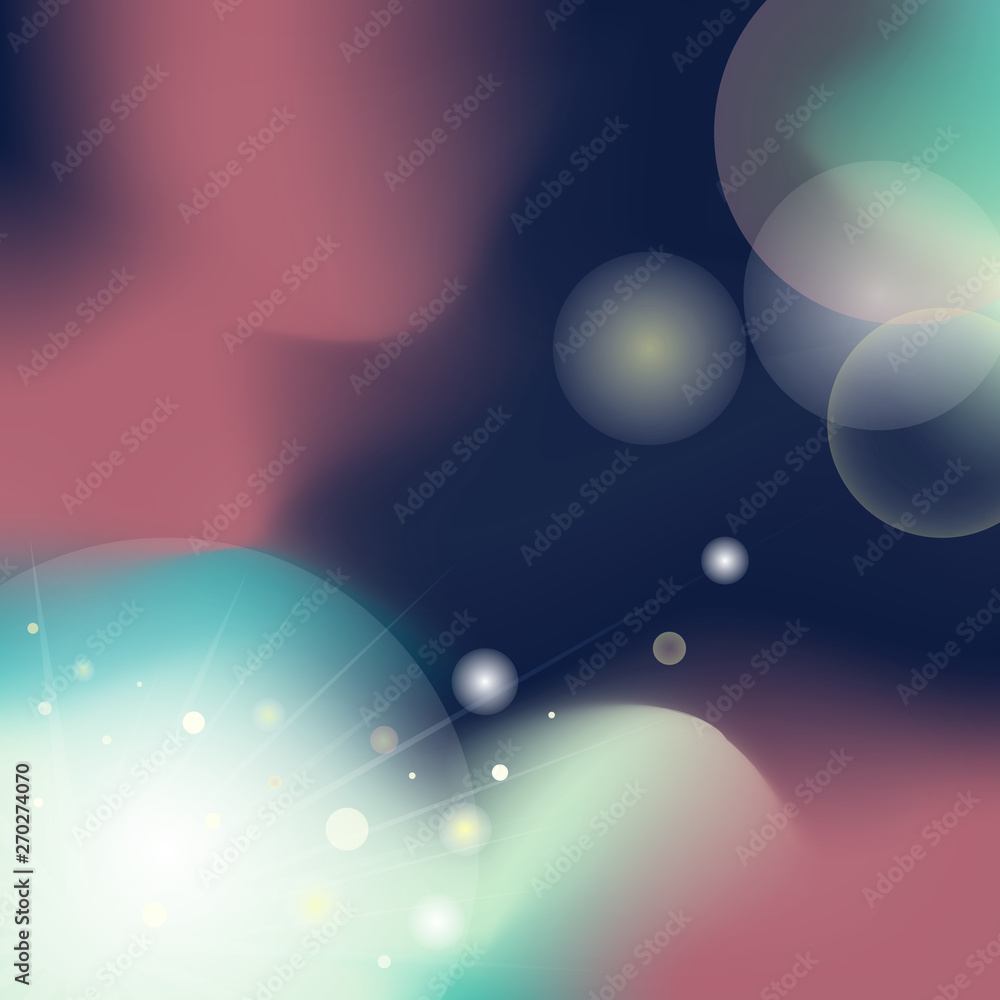 Aufkleber defocused rays lights bokeh abstract color mesh banner