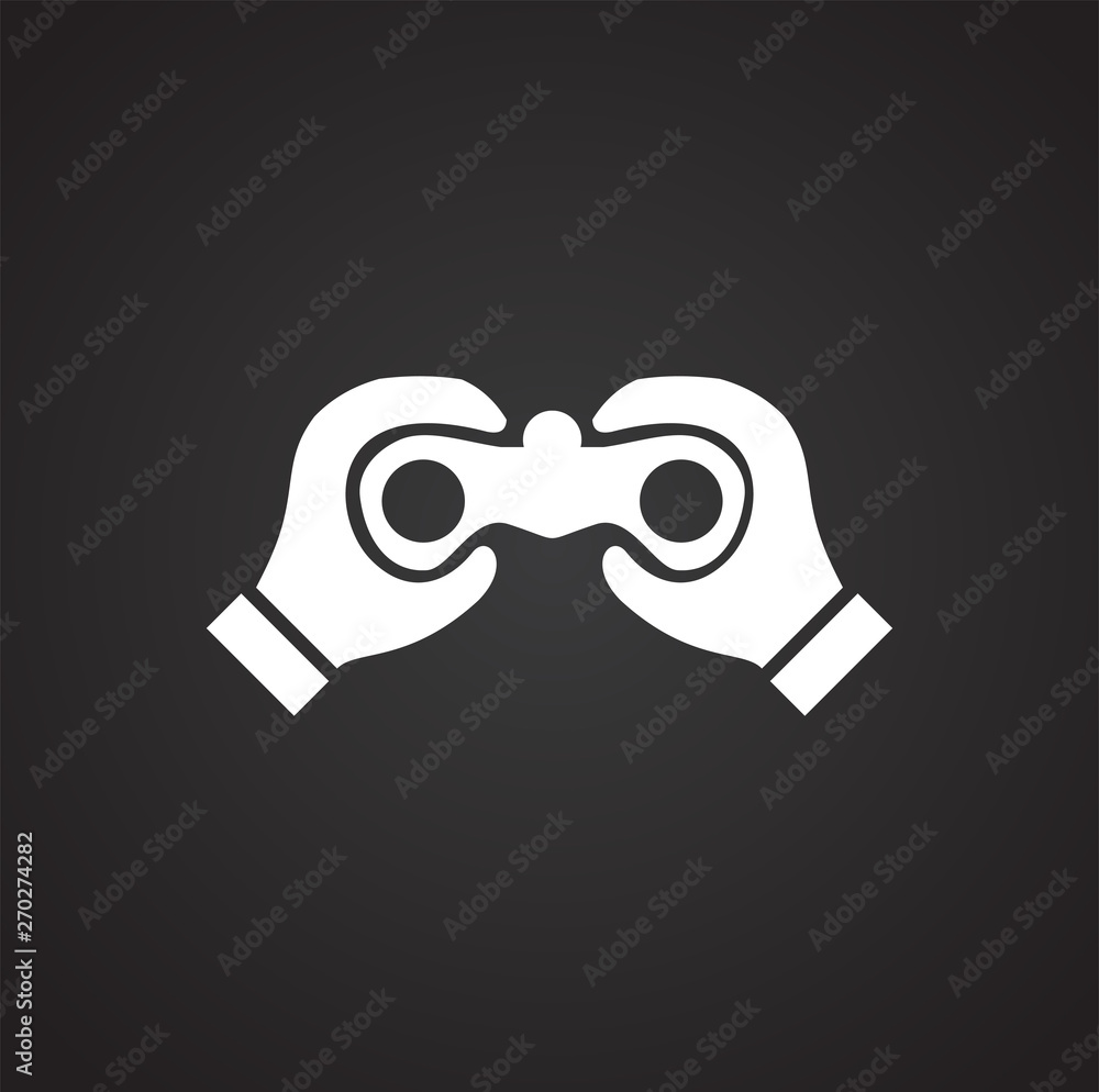 Poster binocular icon on background for graphic and web design. simple vector sign. internet concept symbol