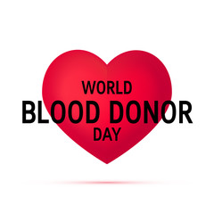 World blood donor day, vector in flat style