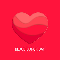 World blood donor day, vector in flat style