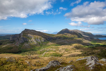 Hiker on the top of mountain