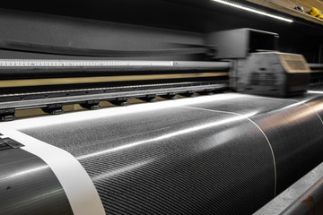 Obraz premium Large format digital printing machine and moving print head