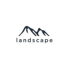 vector logo mountain landscape concept