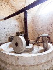 frantoio ipogeo all'interno del contesto dell'abazzia di santa maria a cerrate in provincia di Lecce