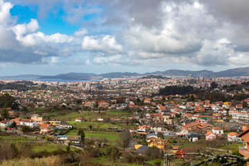 Fototapeta premium aerial view of the city