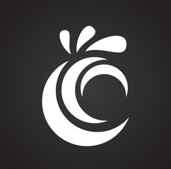 Wave icon on background for graphic and web design. Simple vector sign. Internet concept symbol for website button or mobile app.