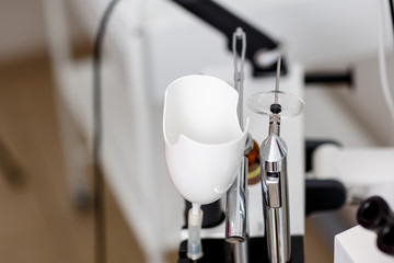 Medical Equipment with Ophthalmoscope for diagnose ear disease in the ENT department