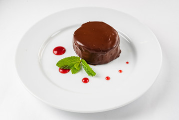 chocolate cake with syrup