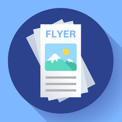 brochure or flyer icon flat style vector illustration