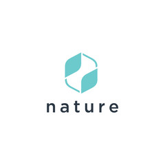Natural product logo design vector template. Leaf icon