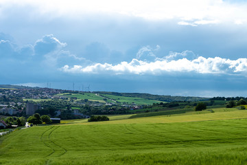  Cityscape of Kirchheimbolanden as panorama with distant view