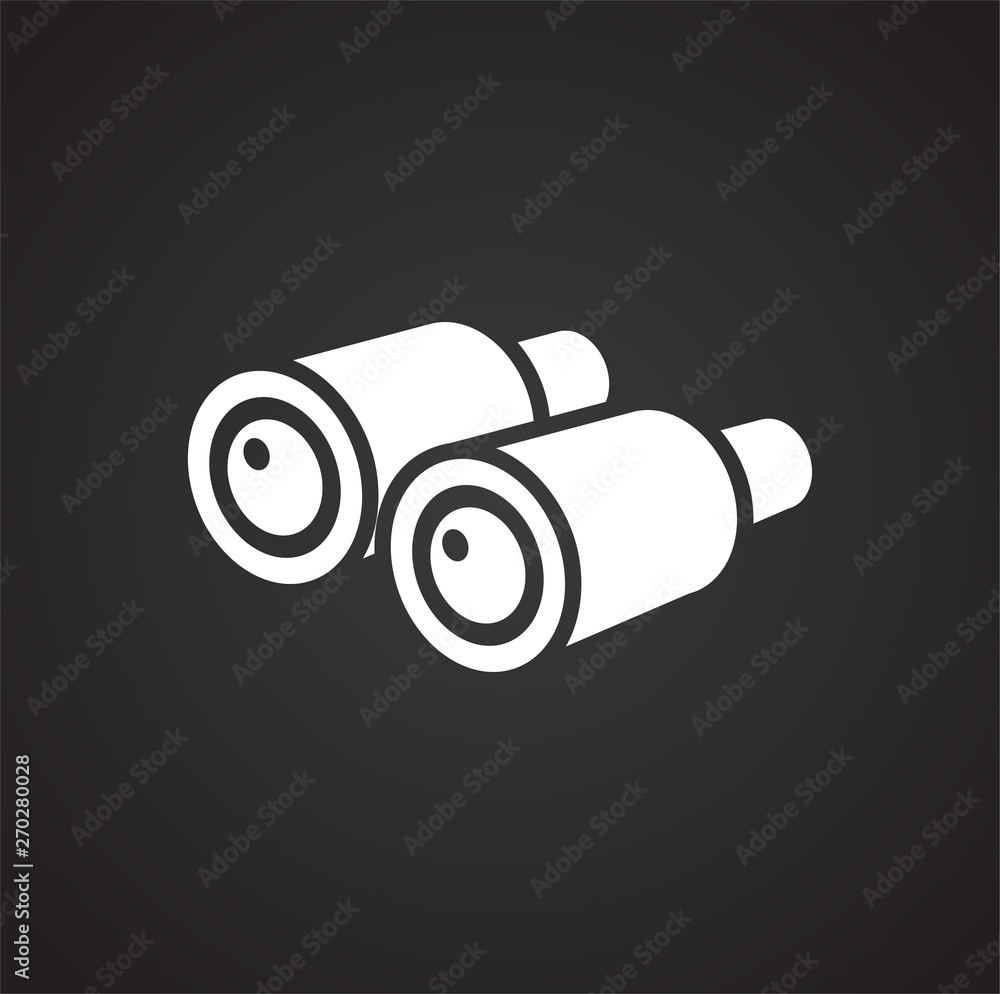 Poster binocular icon on background for graphic and web design. simple vector sign. internet concept symbol