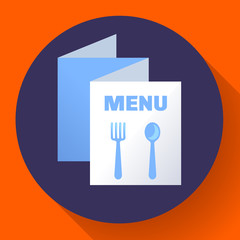 Three-fold menu icon template flat style vector