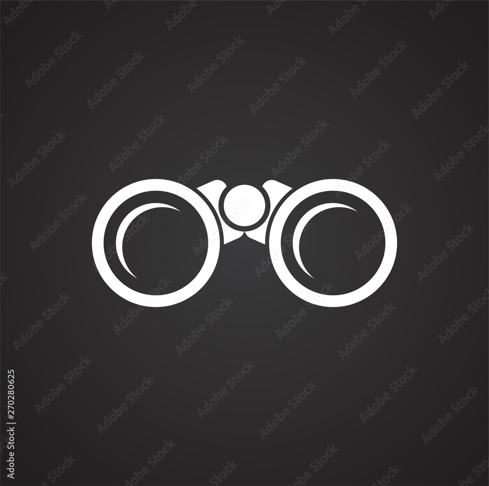 Poster binocular icon on background for graphic and web design. simple vector sign. internet concept symbol