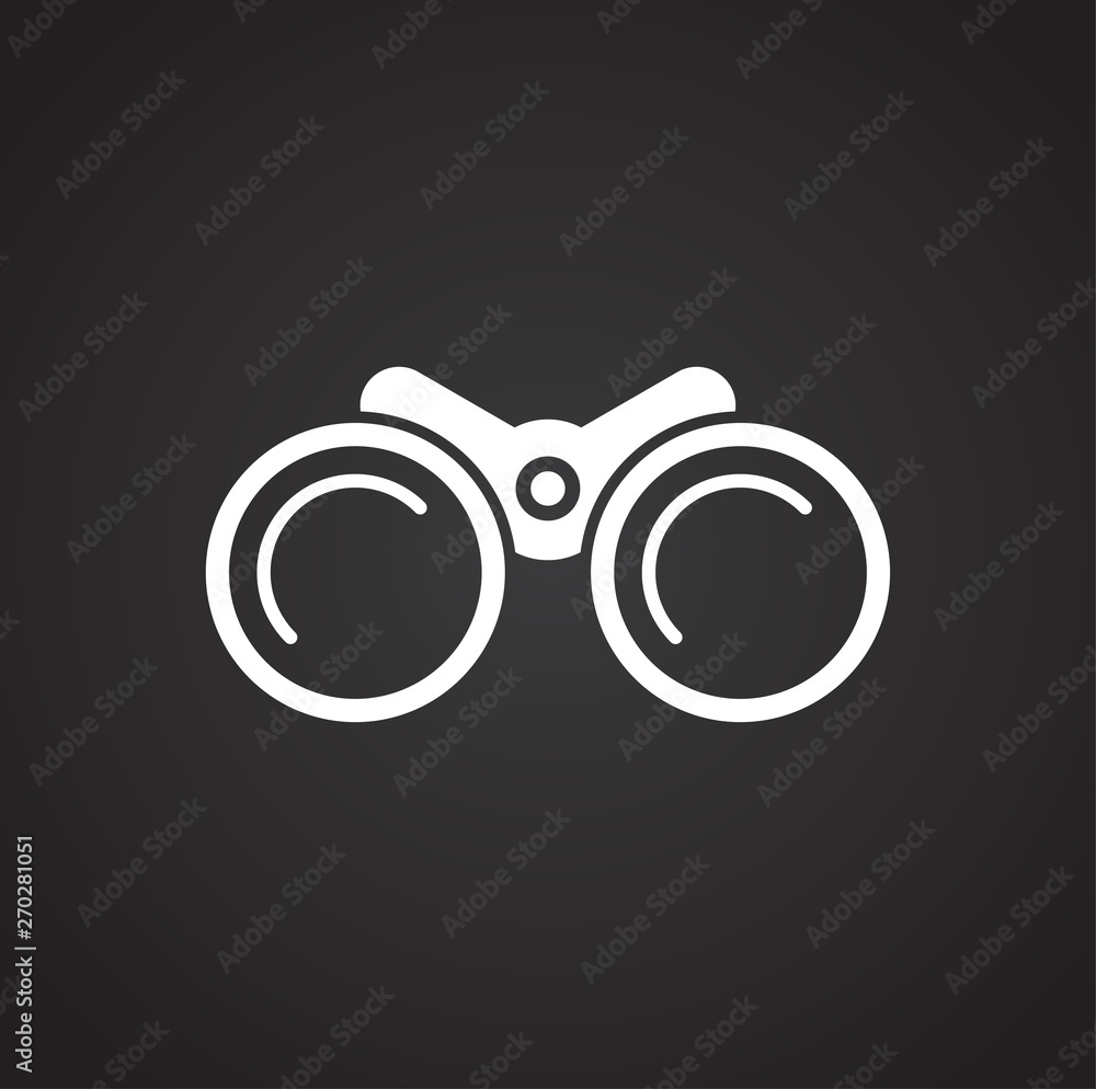 Poster binocular icon on background for graphic and web design. simple vector sign. internet concept symbol