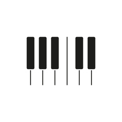 Piano keys icon. Simple vector illustration