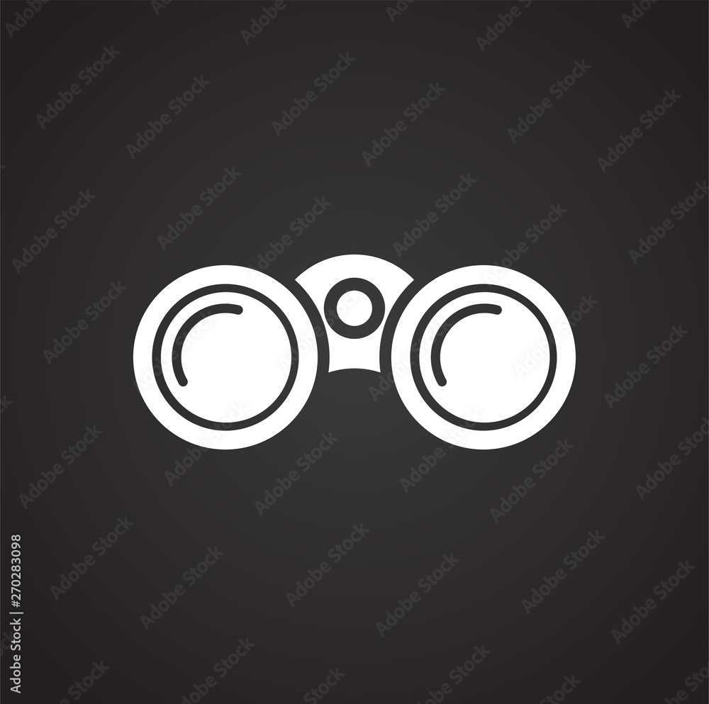 Poster binocular icon on background for graphic and web design. simple vector sign. internet concept symbol