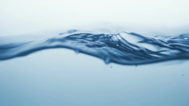 Water surface splashing, slow motion