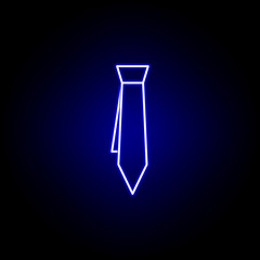 Elections tie icon in neon style. Signs and symbols can be used for web, logo, mobile app, UI, UX