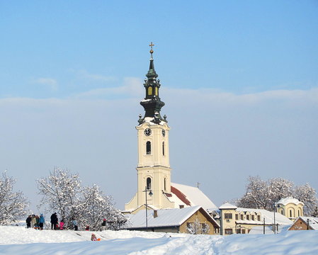 Serbian orthodox church of saints COSMAS AND DAMIAN, Futog, near Novi Sad