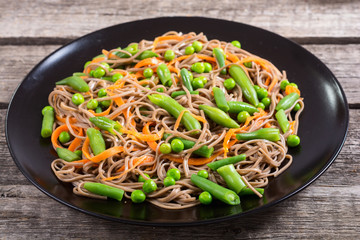 Soba noodles salad