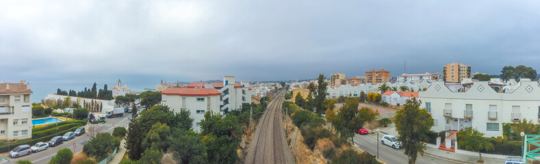 Train railway track near of Barcelona. Spain