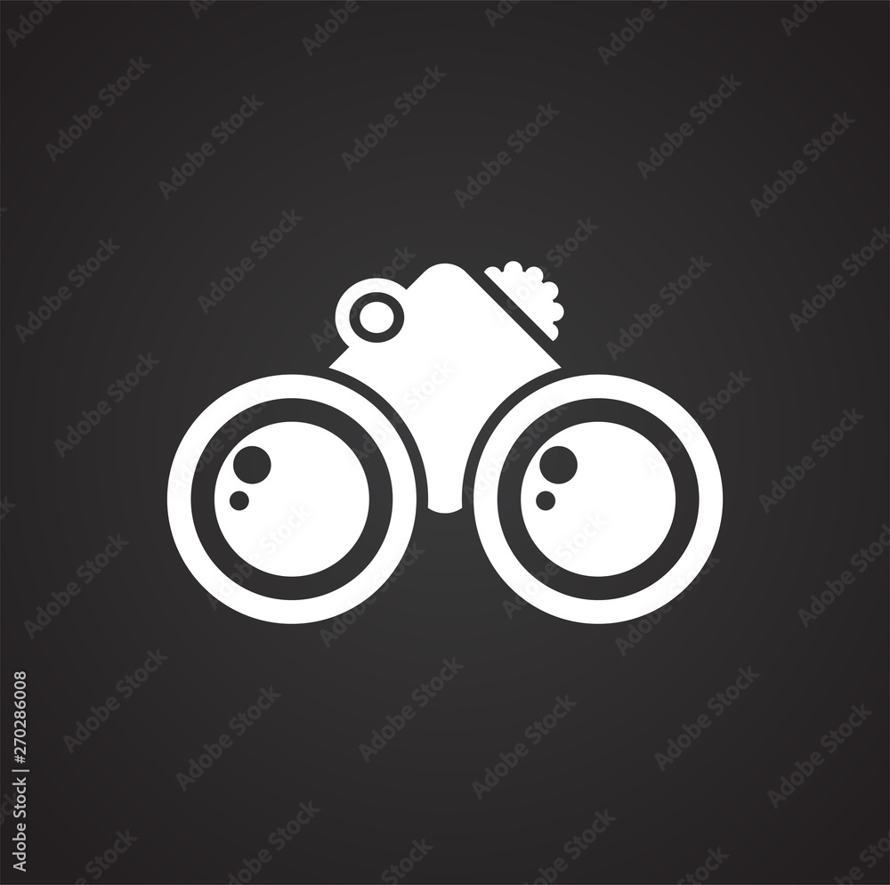Poster binocular icon on background for graphic and web design. simple vector sign. internet concept symbol