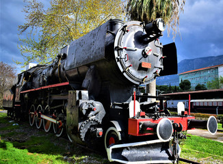 Fototapeta na wymiar steam locomotive old train