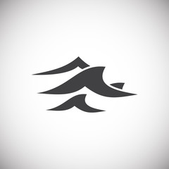 Wave icon on background for graphic and web design. Simple vector sign. Internet concept symbol for website button or mobile app.