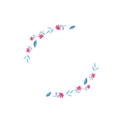 Modern watercolor wreath