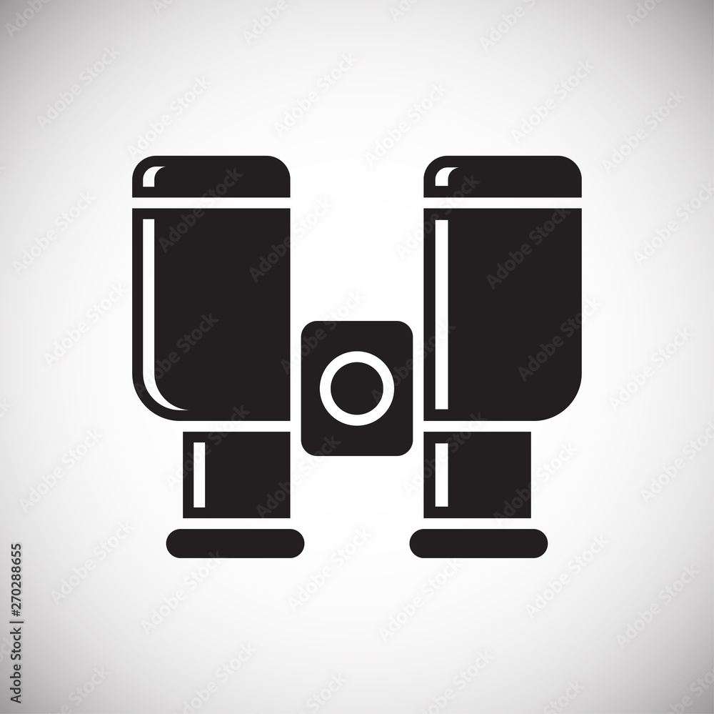 Poster binocular icon on background for graphic and web design. simple vector sign. internet concept symbol