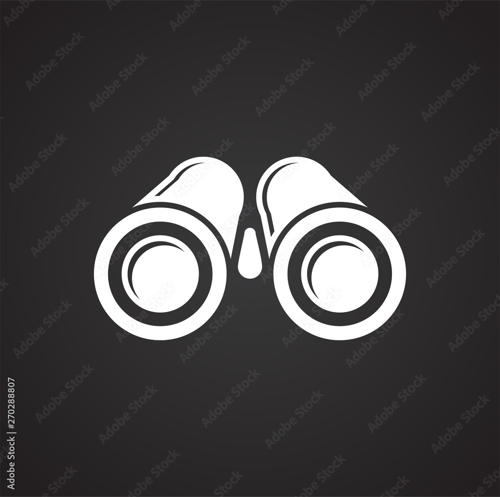 Poster binocular icon on background for graphic and web design. simple vector sign. internet concept symbol
