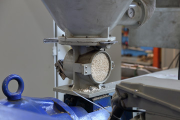 Industrial equipment at the plant for the production of high-tech wires and specialized cables