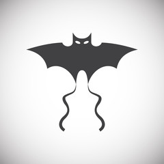 Kite icon on background for graphic and web design. Simple illustration. Internet concept symbol for website button or mobile app.