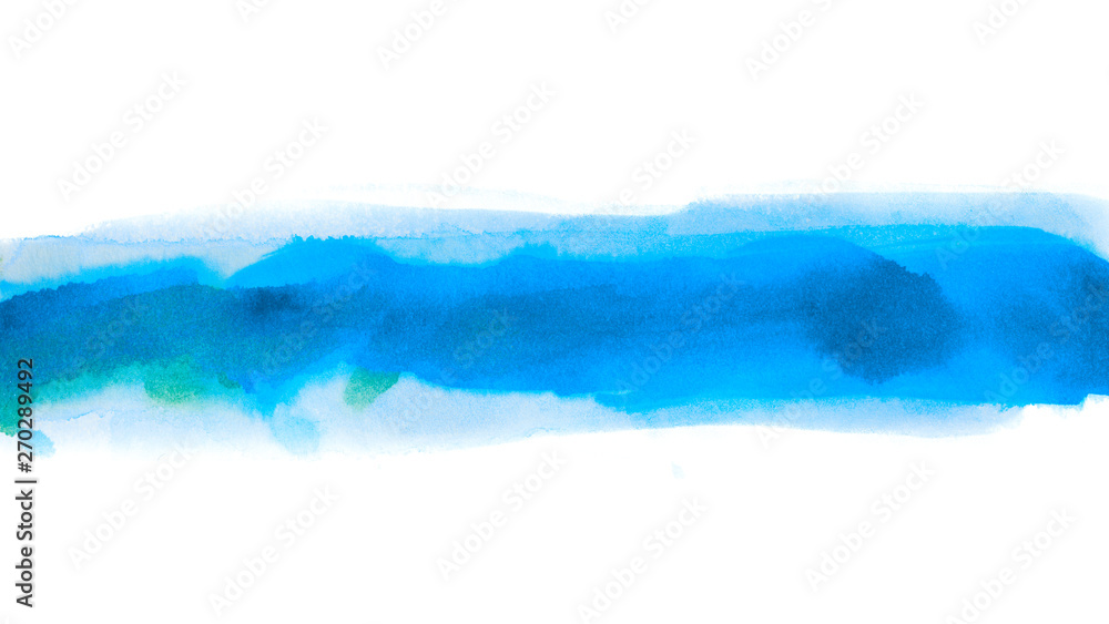 Poster red-orange watercolor strip band with paper texture and brush strokes for design element multilayer 