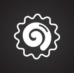 Cookie icon on background for graphic and web design. Simple vector sign. Internet concept symbol for website button or mobile app.